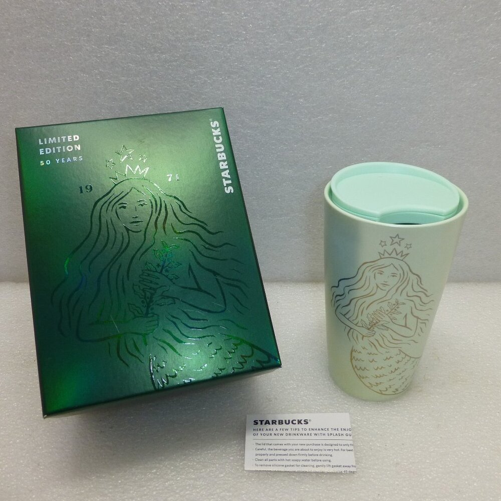 New Starbucks 50th Anniversary 2021 Limited Edition Siren Ceramic Travel Tumbler